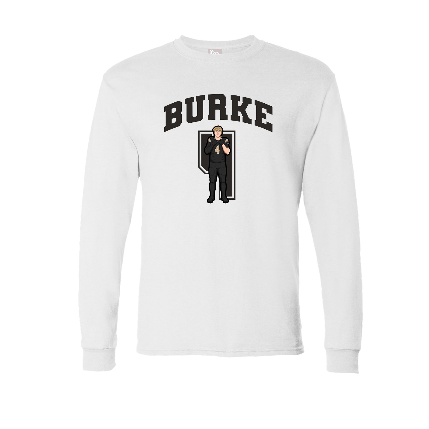 Long Sleeve Tee — Number in White