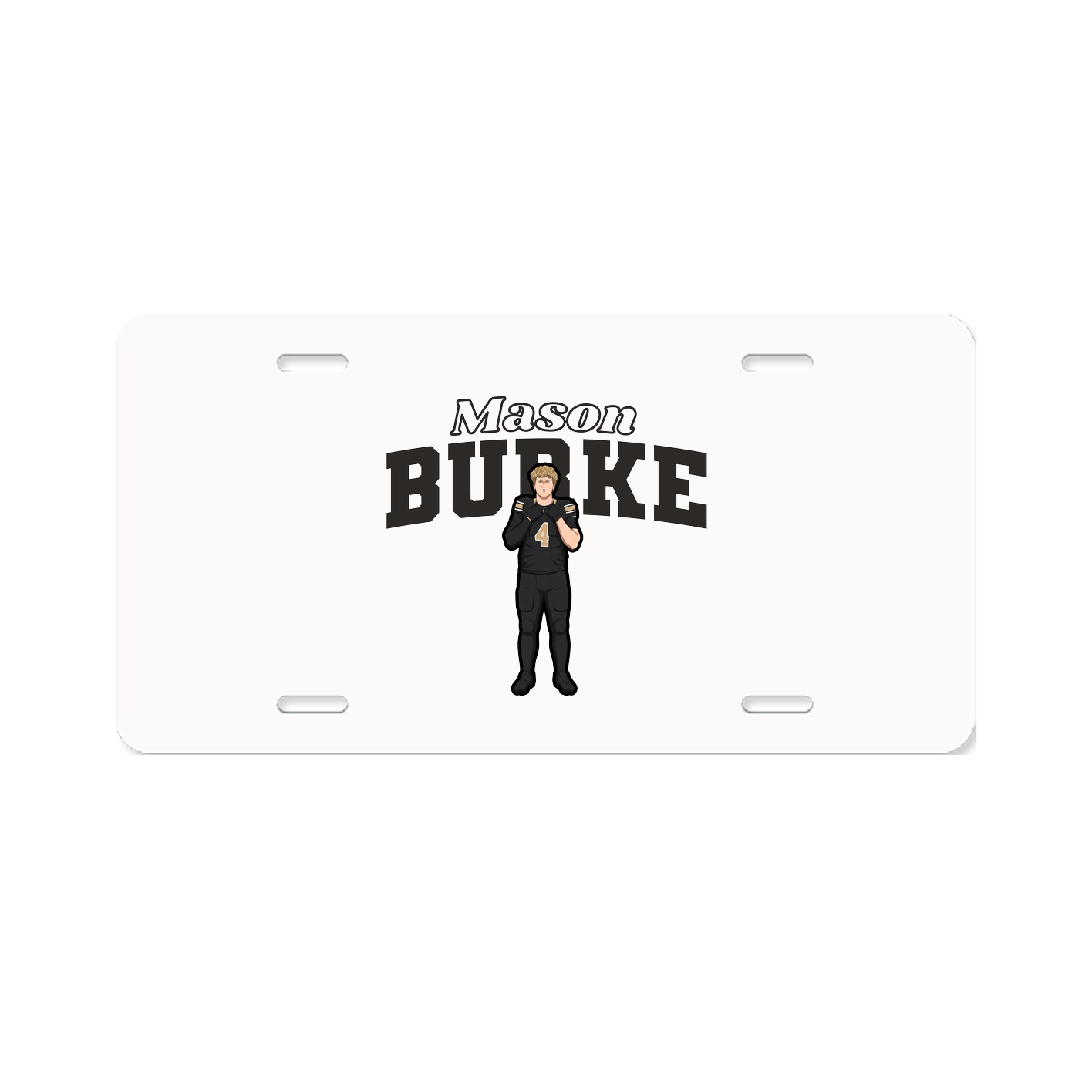 License Plate — Name Arch in Classic