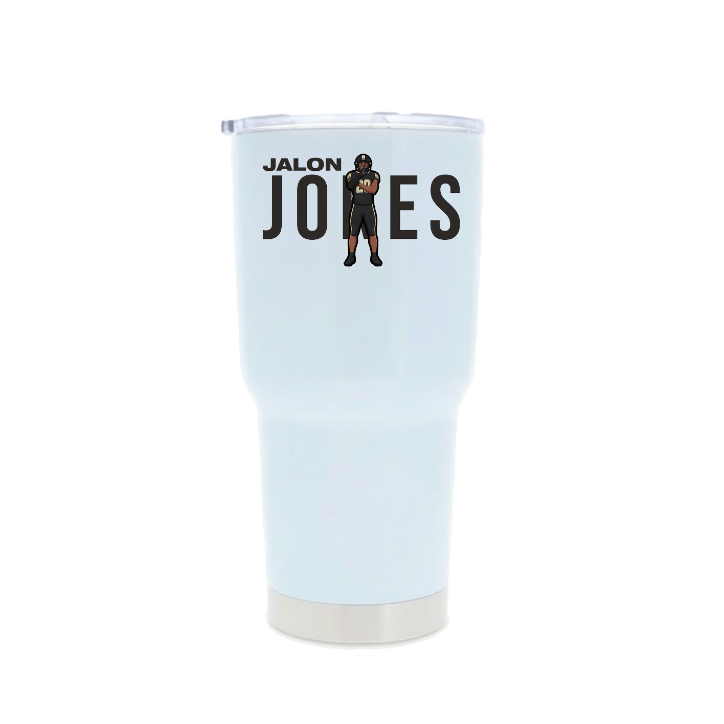 30oz Stainless Steel Tumbler — Player Name in White