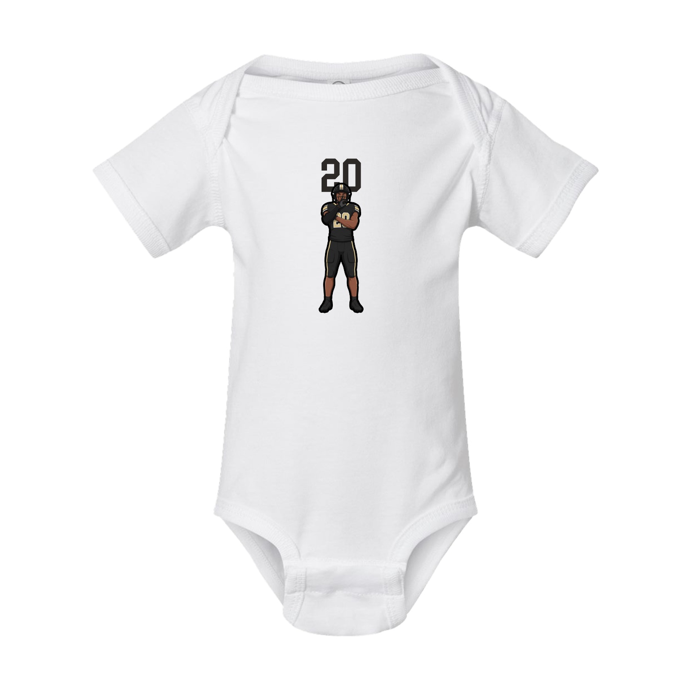 Baby Onesie — Number Top in White