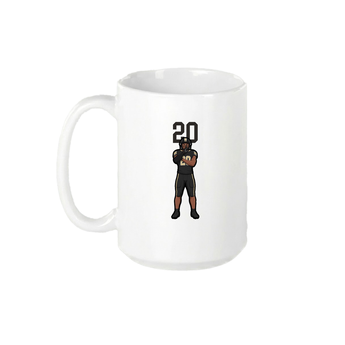 15oz Coffee Mug — Number Top in White