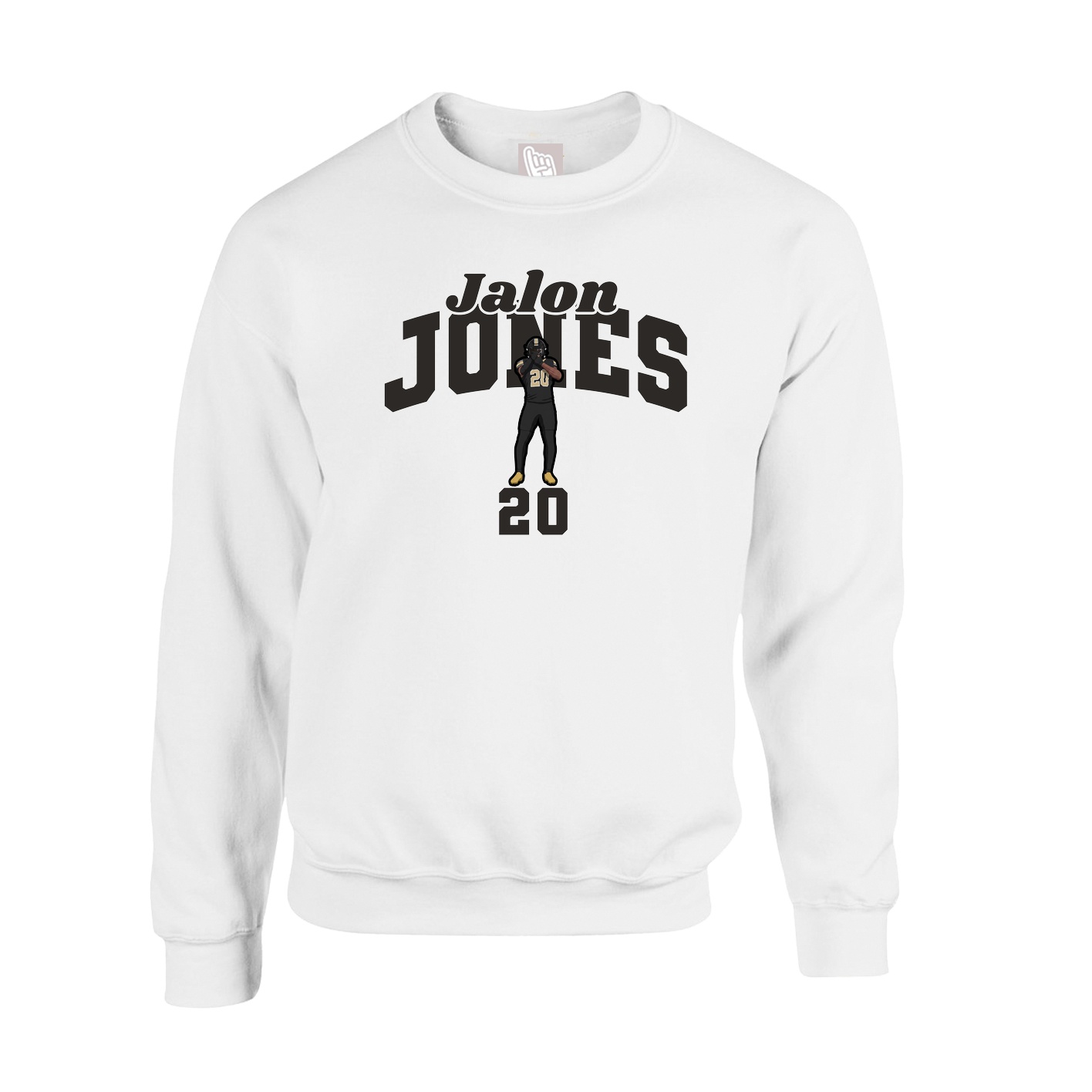 Fleece Crew — Signature Arch in White