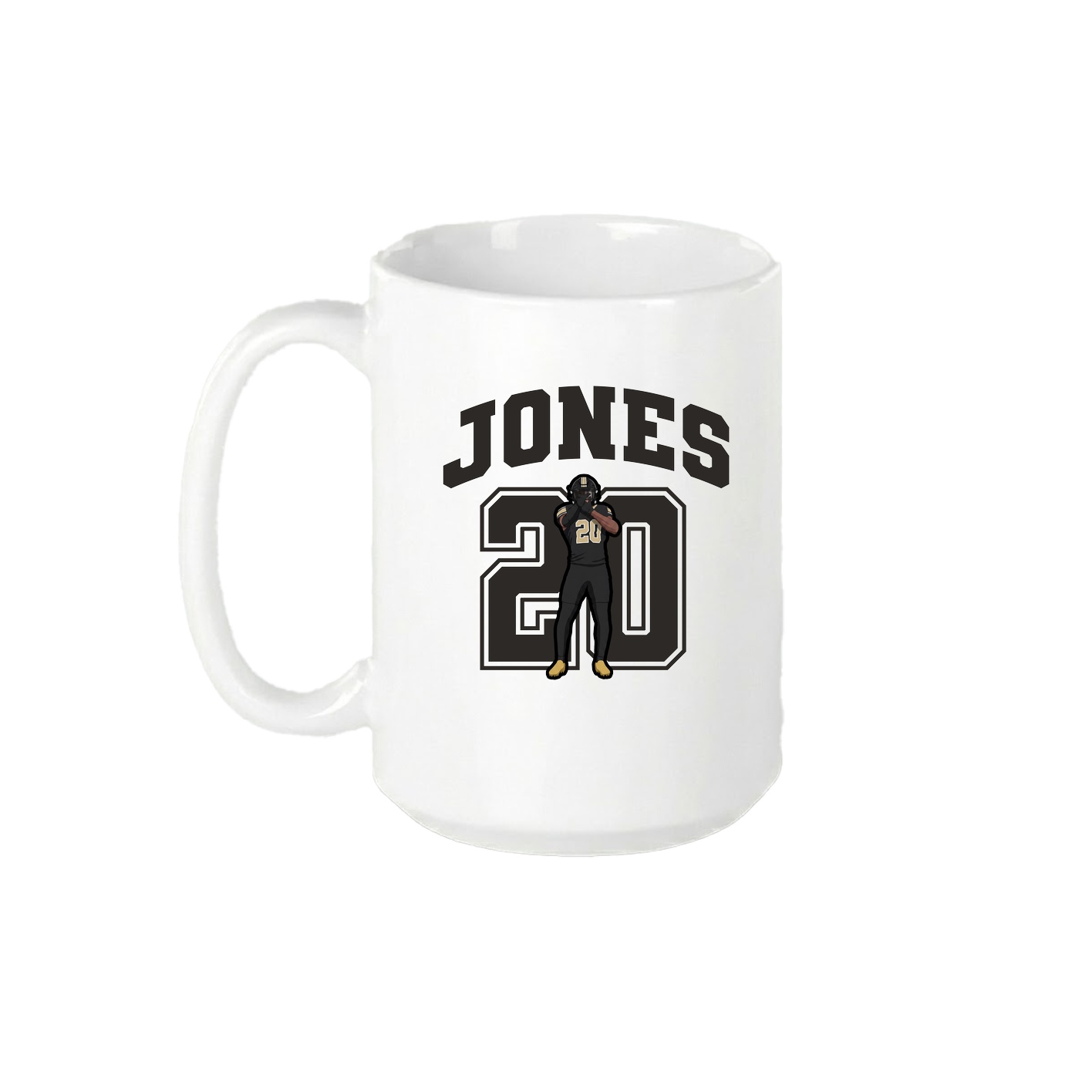 15oz Coffee Mug — Number in White
