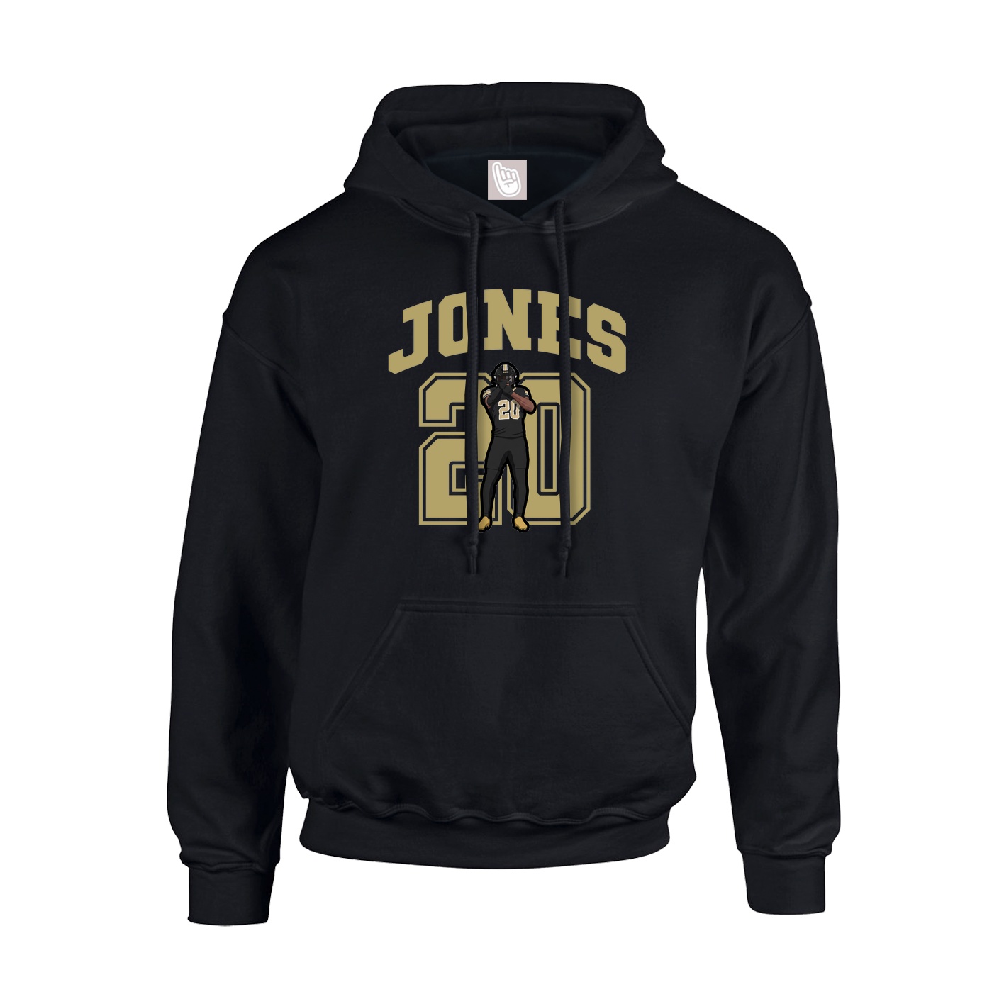 Youth Hoodie — Number in Black