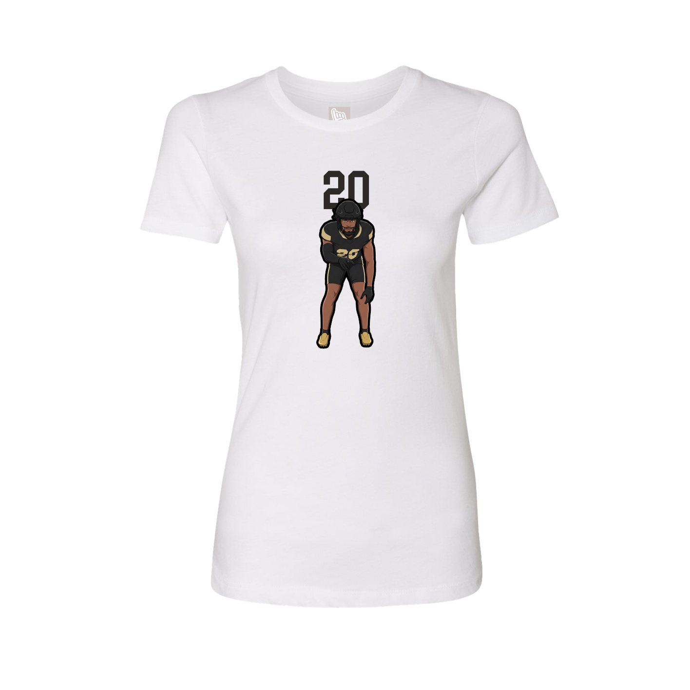 Fitted Women's Tee — Number Top in White