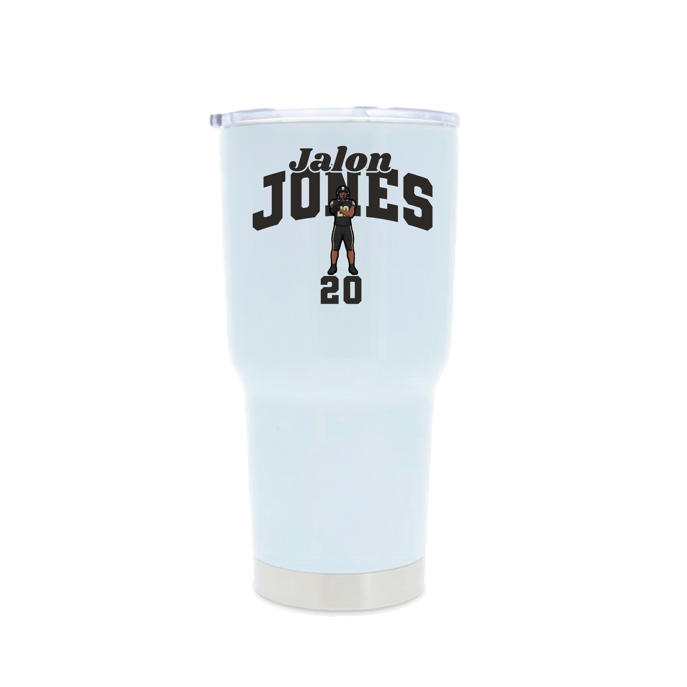 30oz Stainless Steel Tumbler — Signature Arch in White
