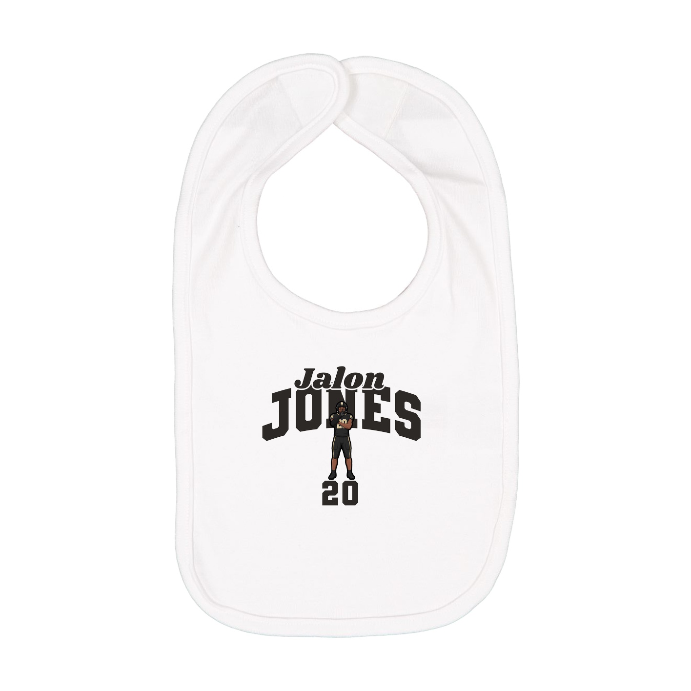 Infant Bib — Signature Arch in White