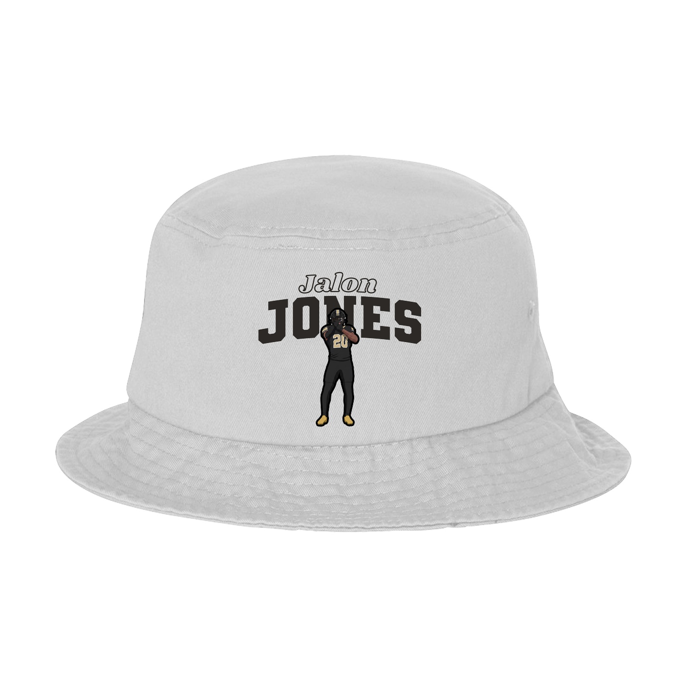 Bucket Cap — Name Arch in White