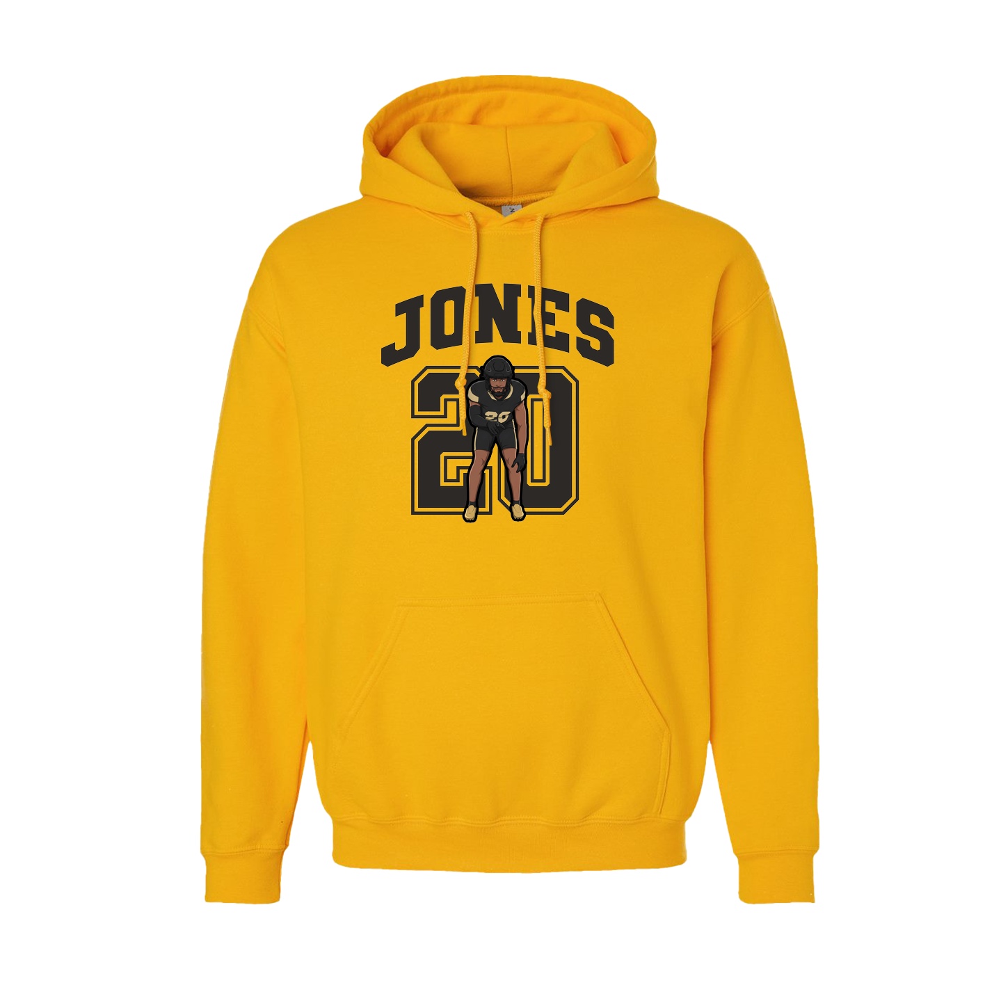 Youth Hoodie — Number in Gold