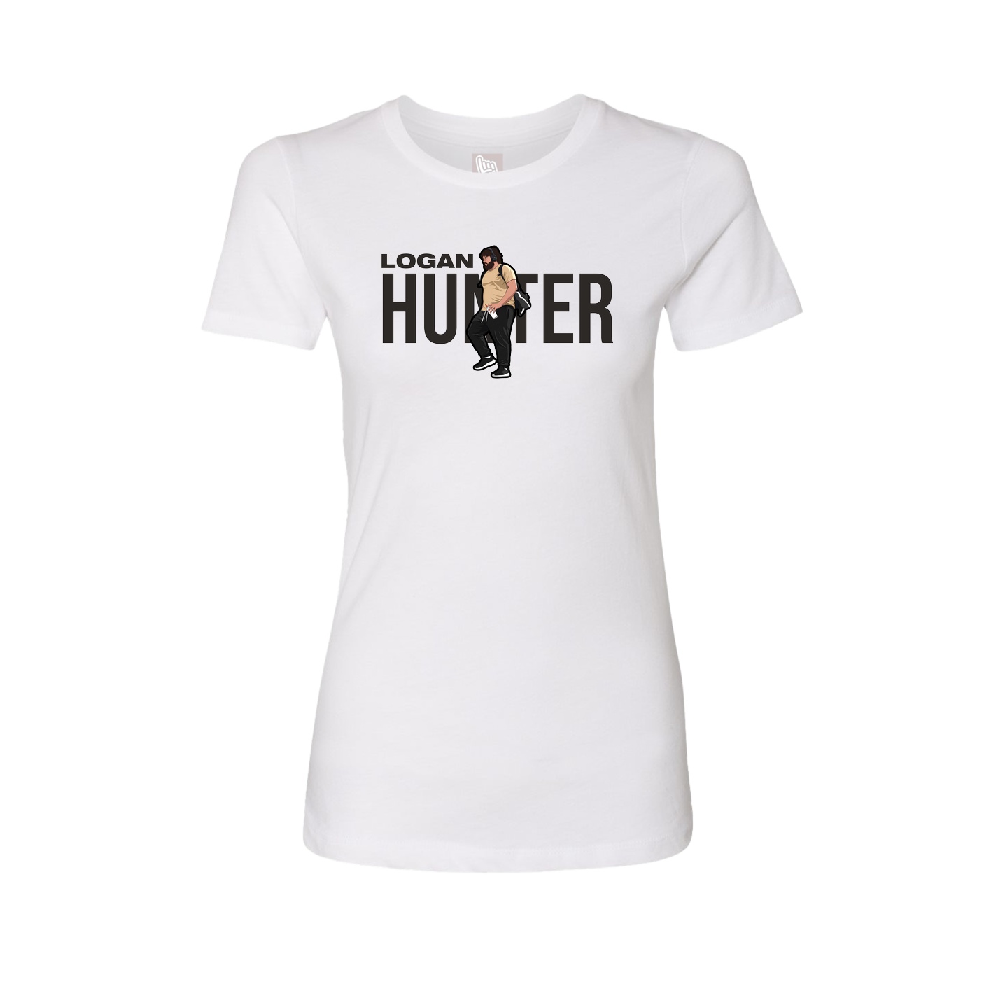 Fitted Women's Tee — Player Name in White