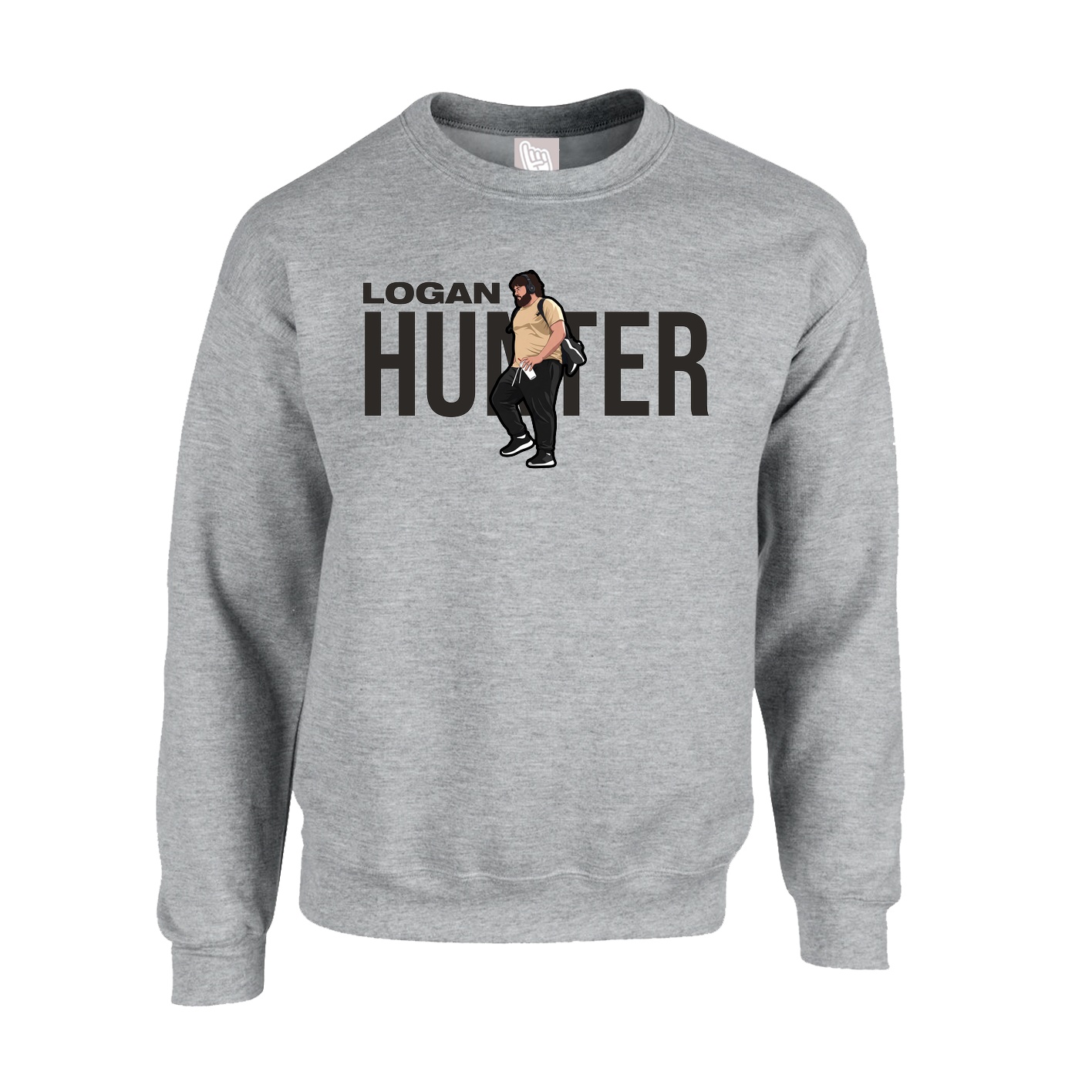 Fleece Crew — Player Name in Grey