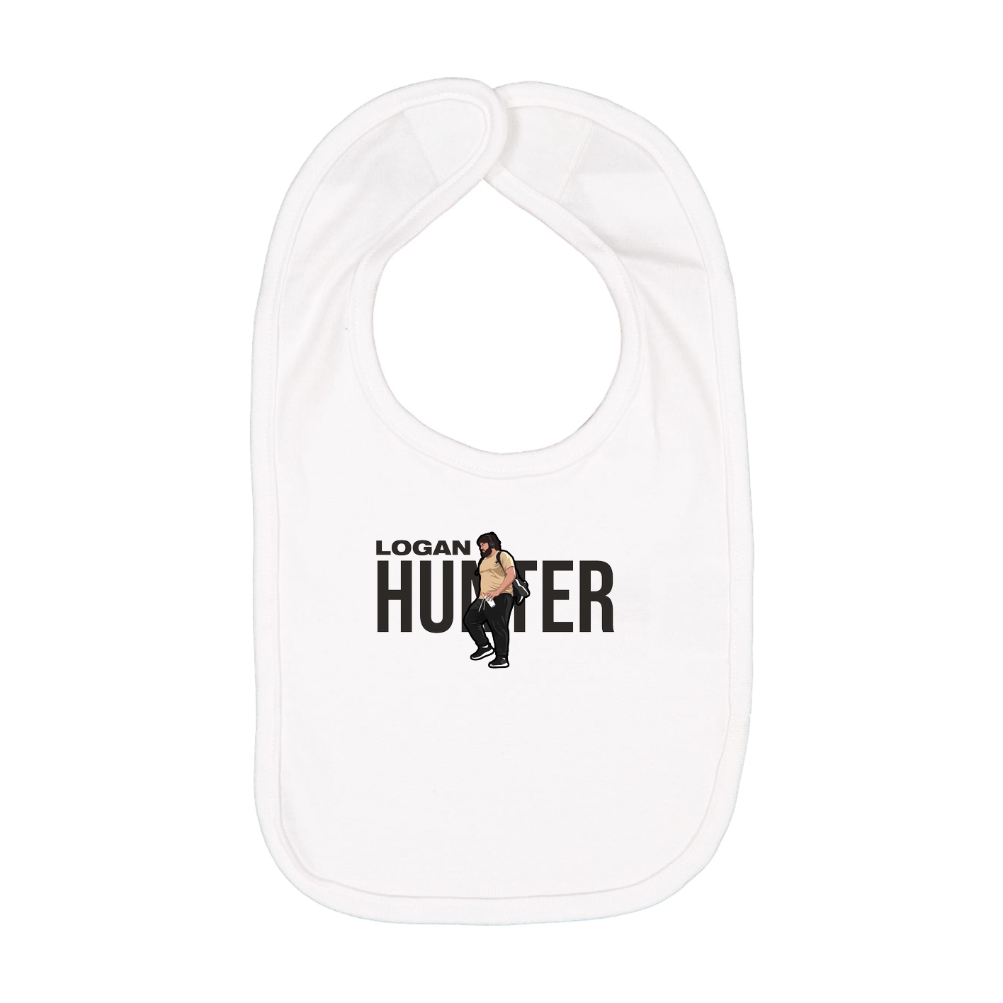 Infant Bib — Player Name in White