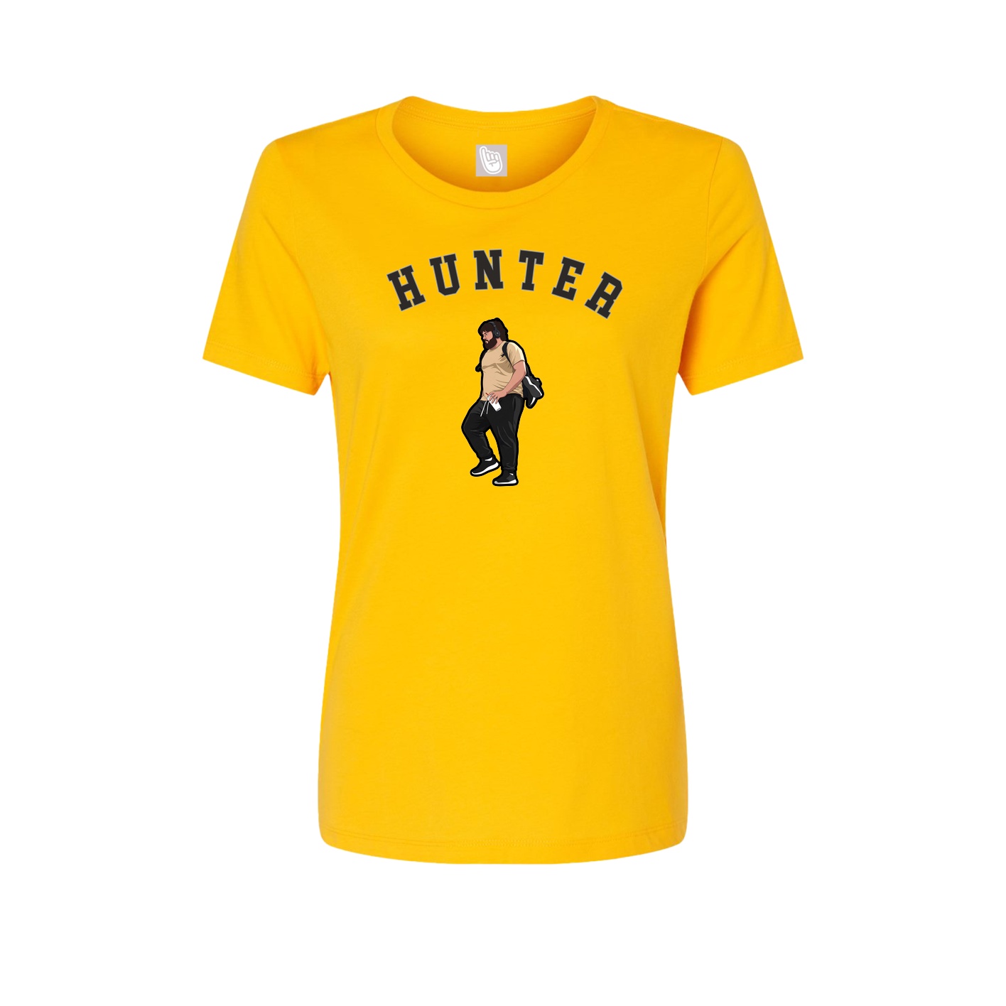 Fitted Women's Tee — Shirsey Arch in Gold