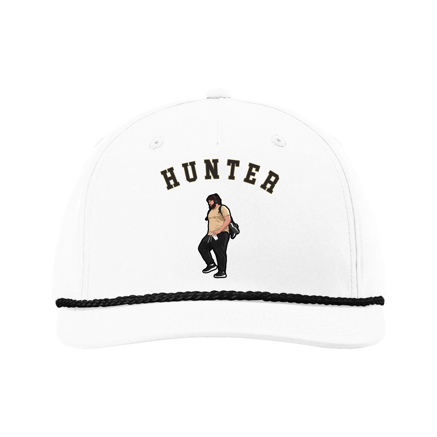 Five-Panel Classic Rope Cap — Shirsey Arch in White