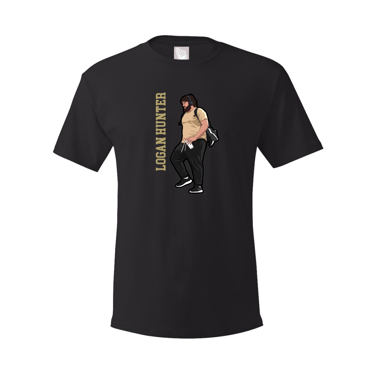 Tee — Name Vertical in Black