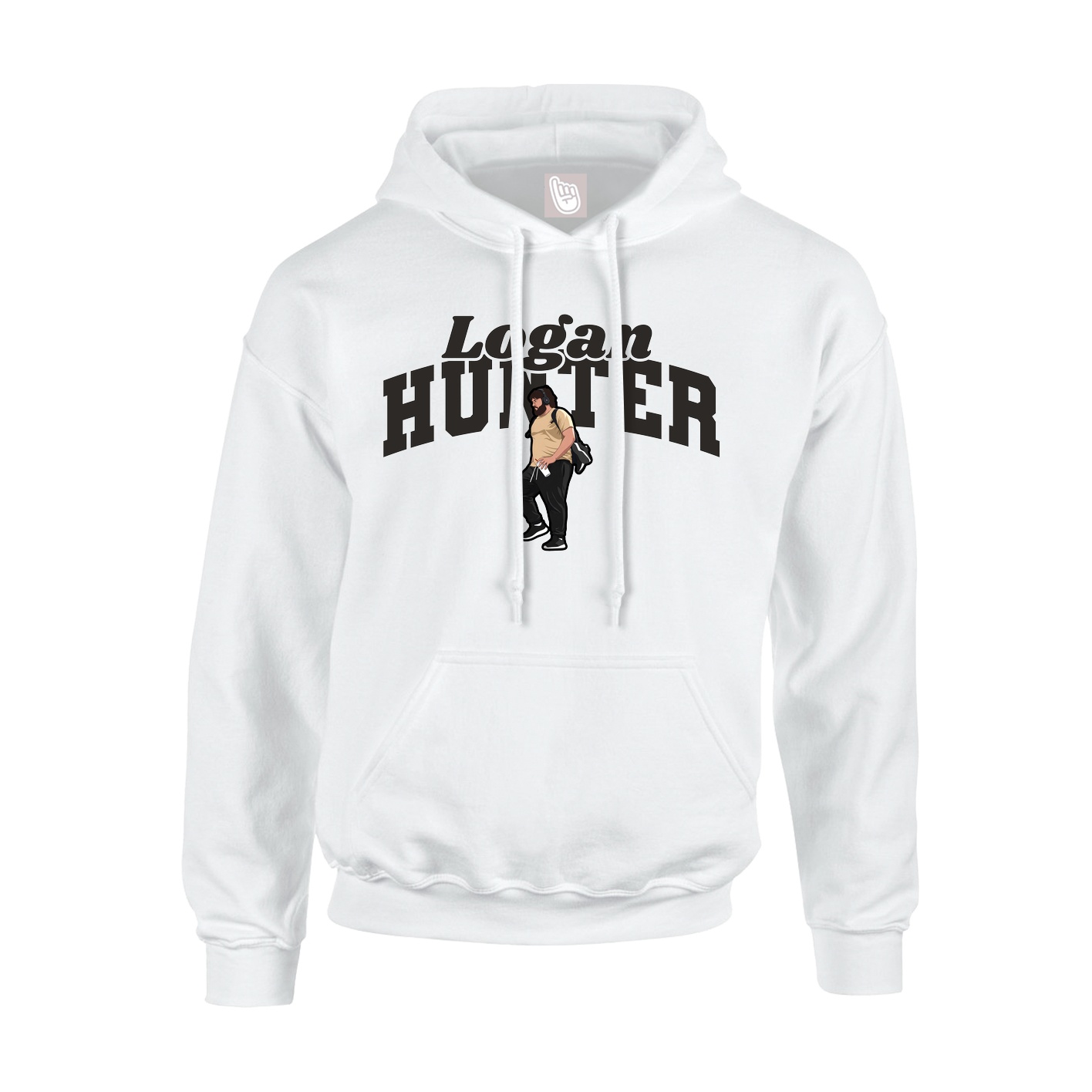 Youth Hoodie — Signature Arch in White