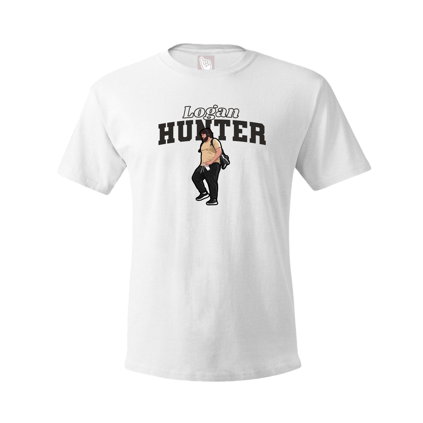 Youth Tee — Name Arch in White