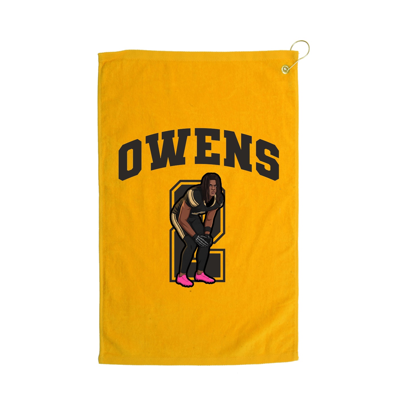 Golf Towel — Number in Gold