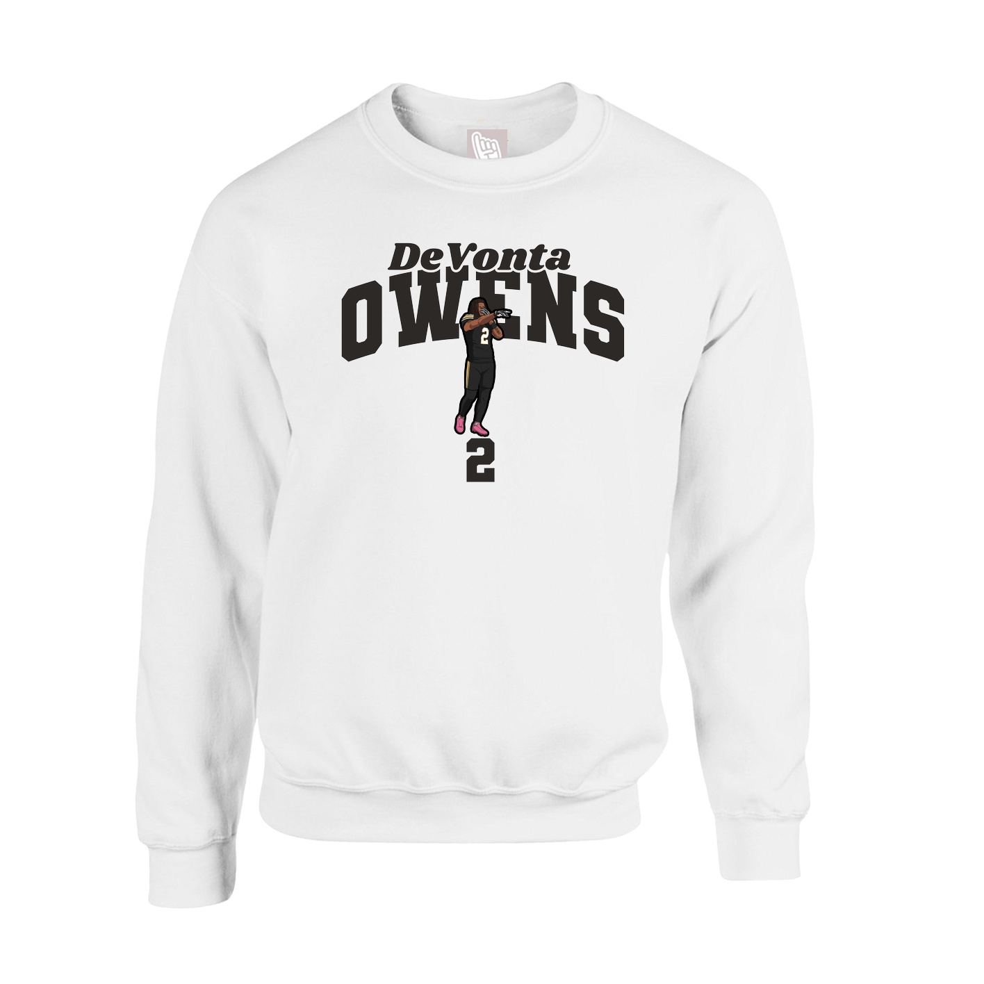 Fleece Crew — Signature Arch in White