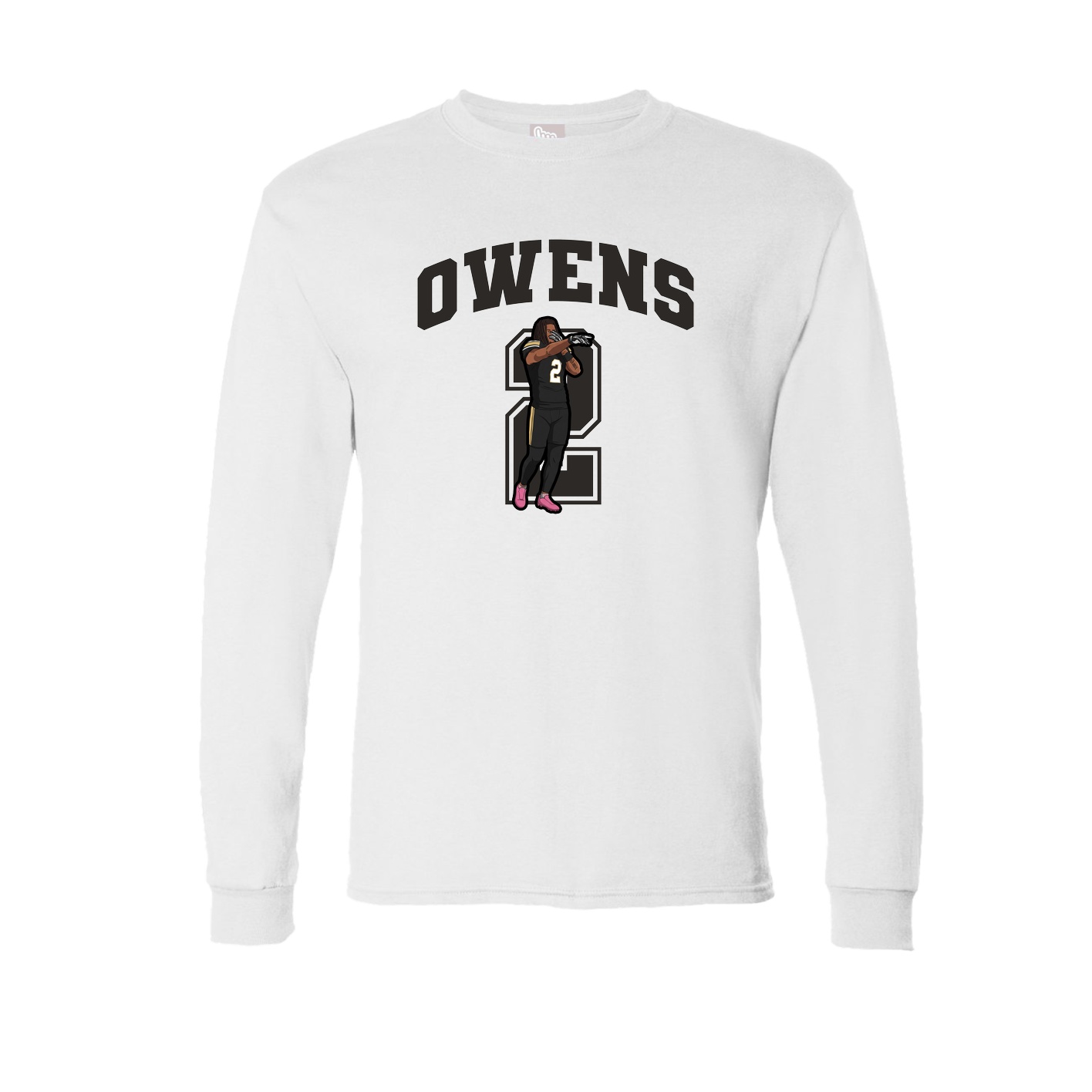 Long Sleeve Tee — Number in White