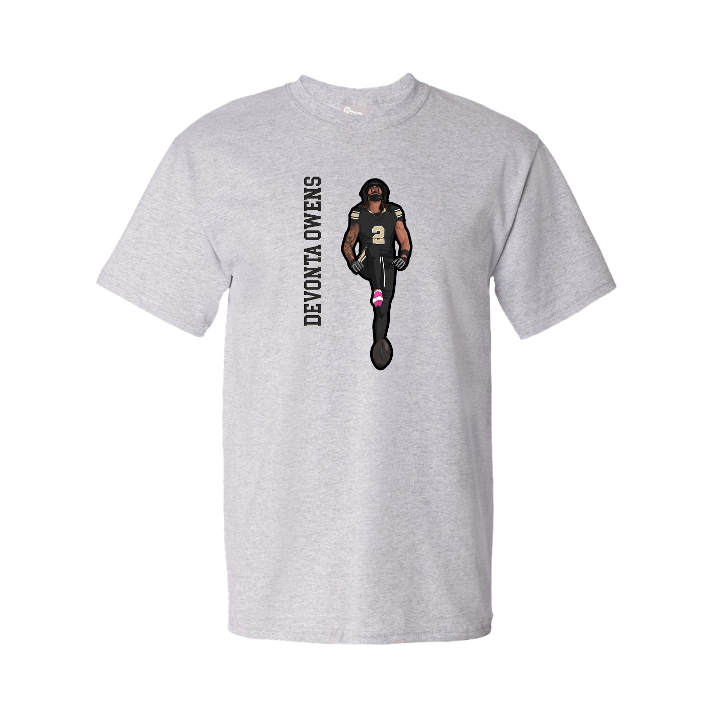 Tee — Name Vertical in Grey