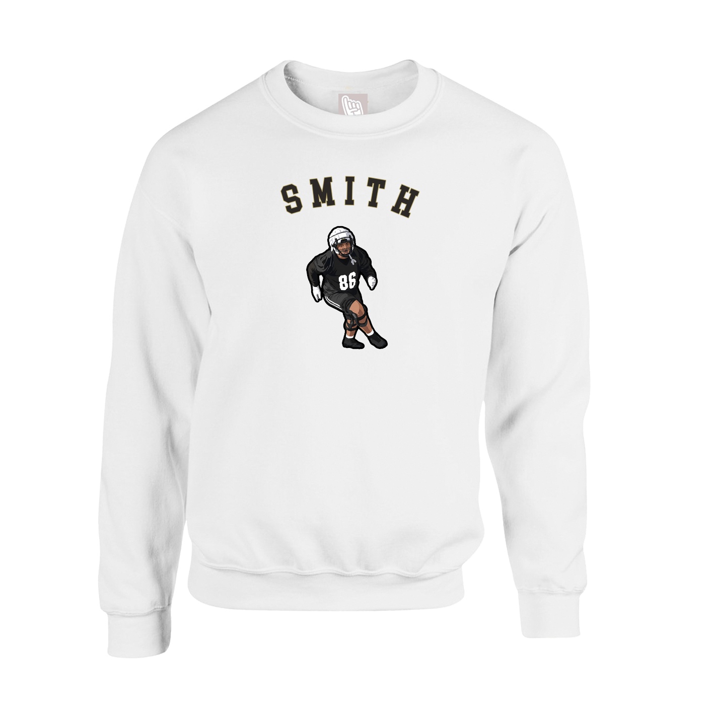 Fleece Crew — Shirsey Arch in White