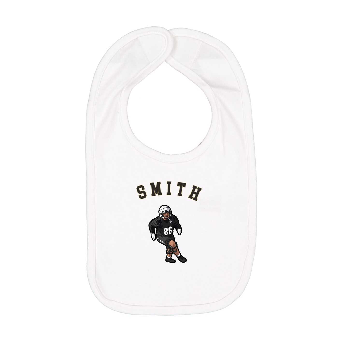 Infant Bib — Shirsey Arch in White