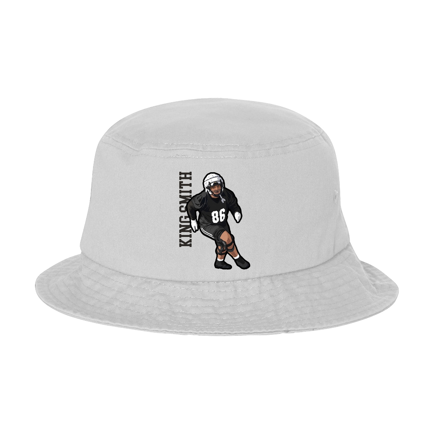Bucket Cap — Name Vertical in White