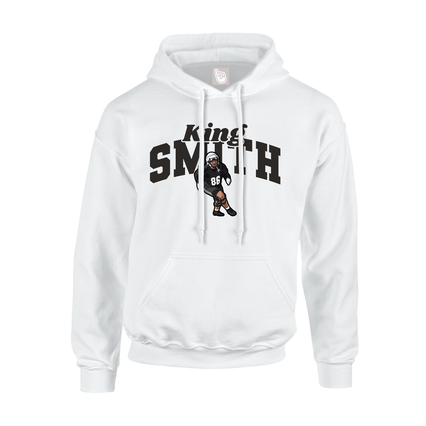 Hoodie — Signature Arch in White