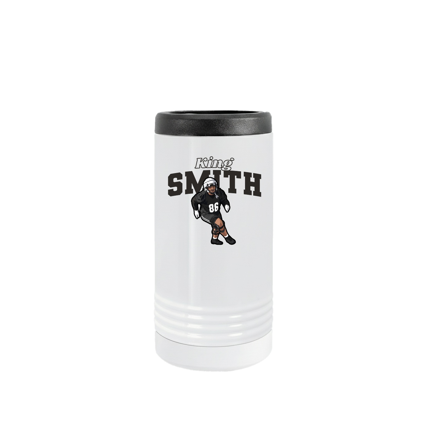 Slim Beverage Holder — Name Arch in White