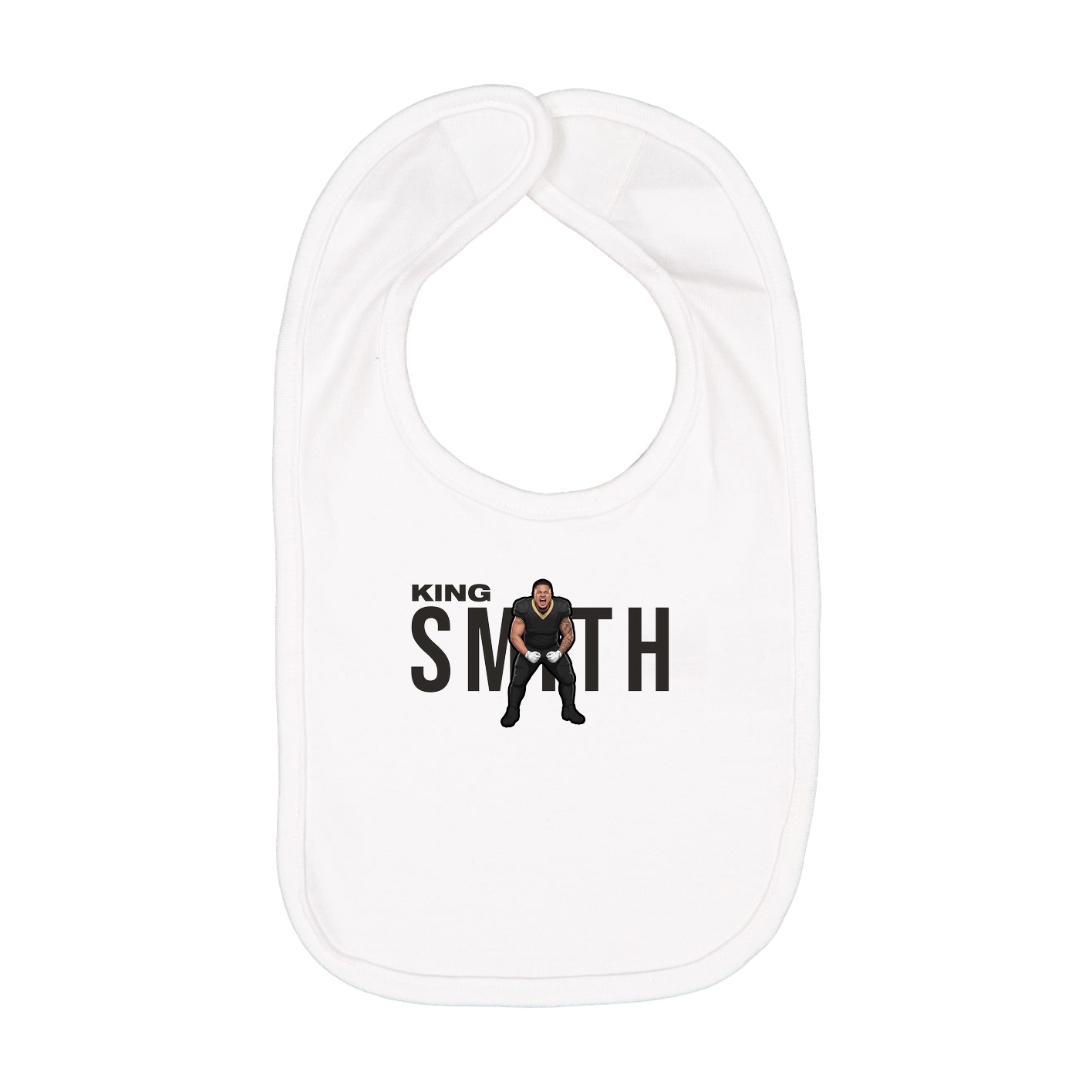 Infant Bib — Player Name in White