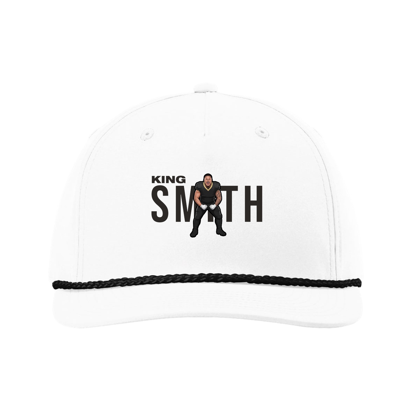Five-Panel Classic Rope Cap — Player Name in White