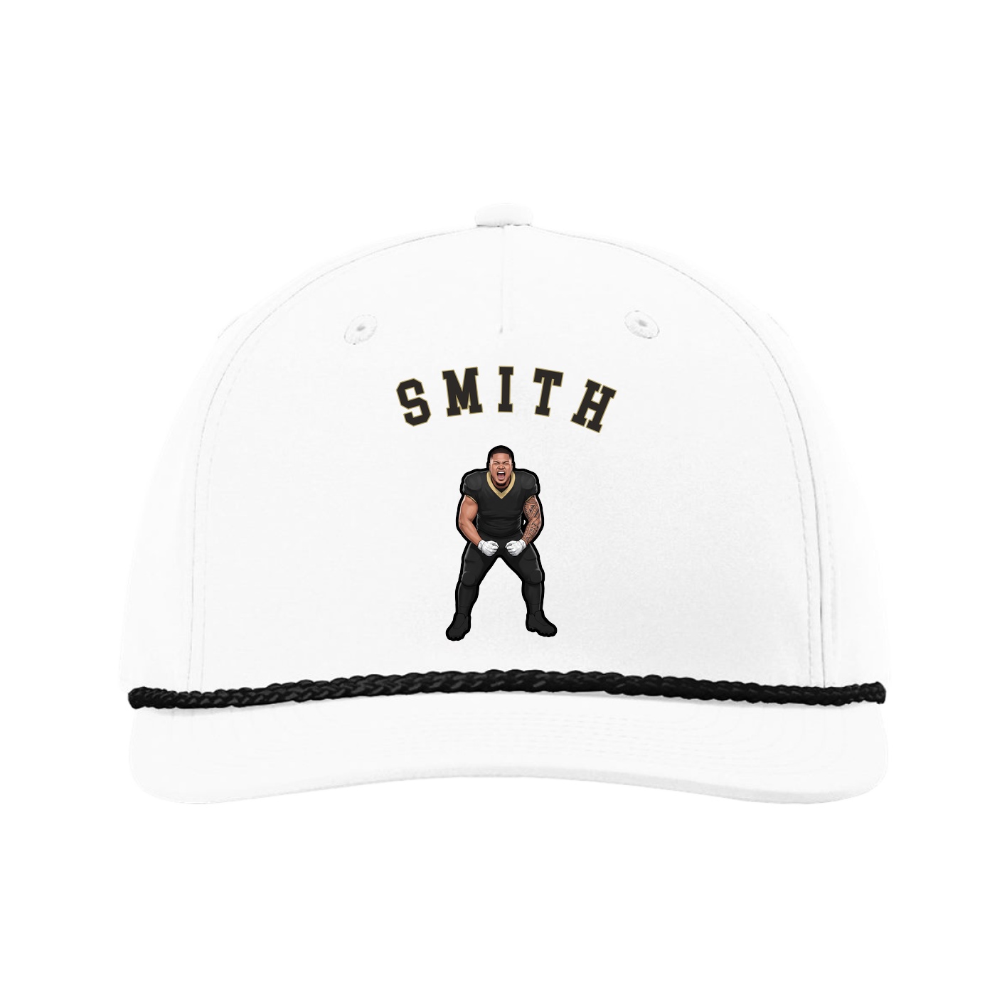 Five-Panel Classic Rope Cap — Shirsey Arch in White