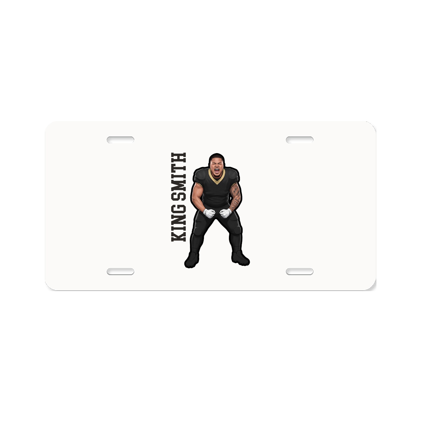 License Plate — Name Vertical in Classic