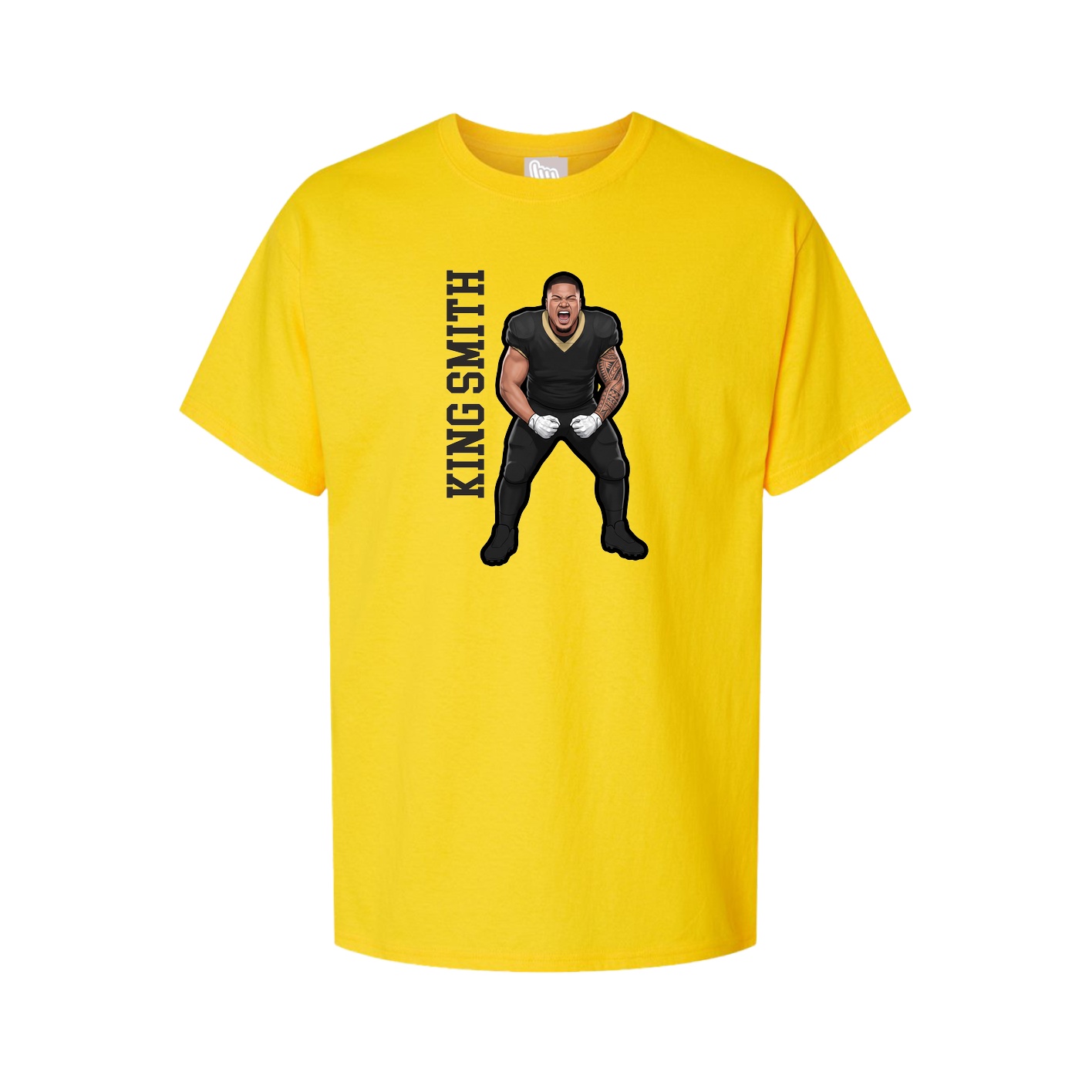 Youth Tee — Name Vertical in Gold