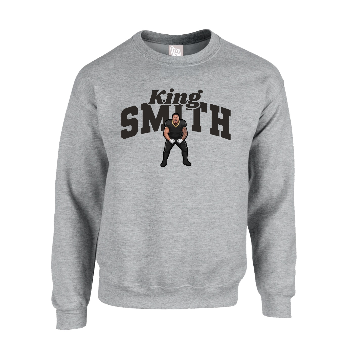 Fleece Crew — Signature Arch in Grey