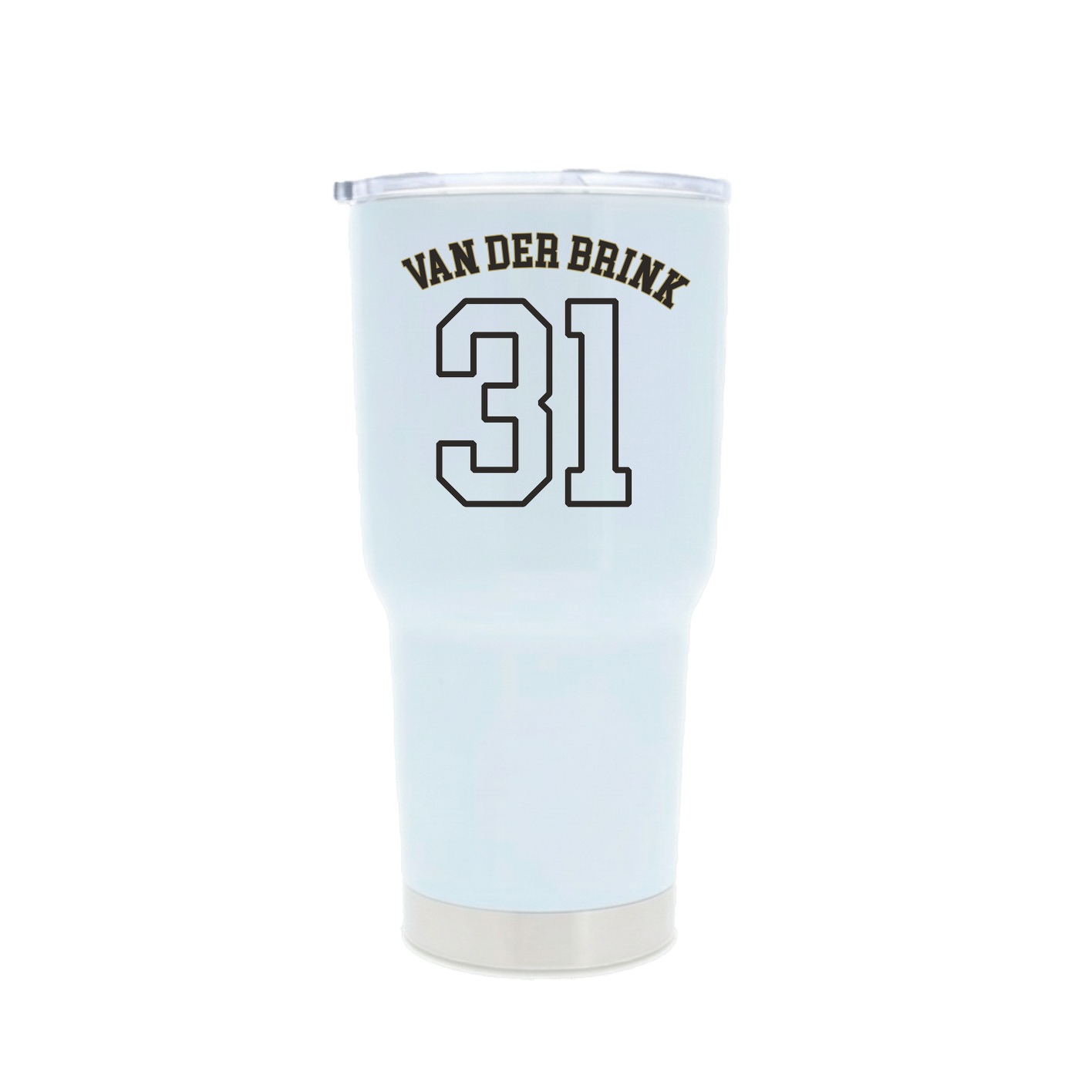 30oz Stainless Steel Tumbler — Shirsey Arch in White