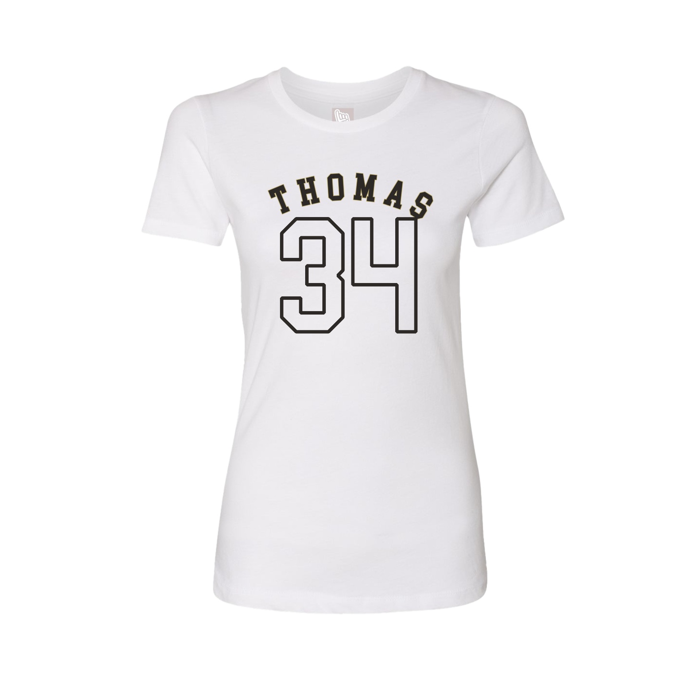 Fitted Women's Tee — Shirsey Arch in White