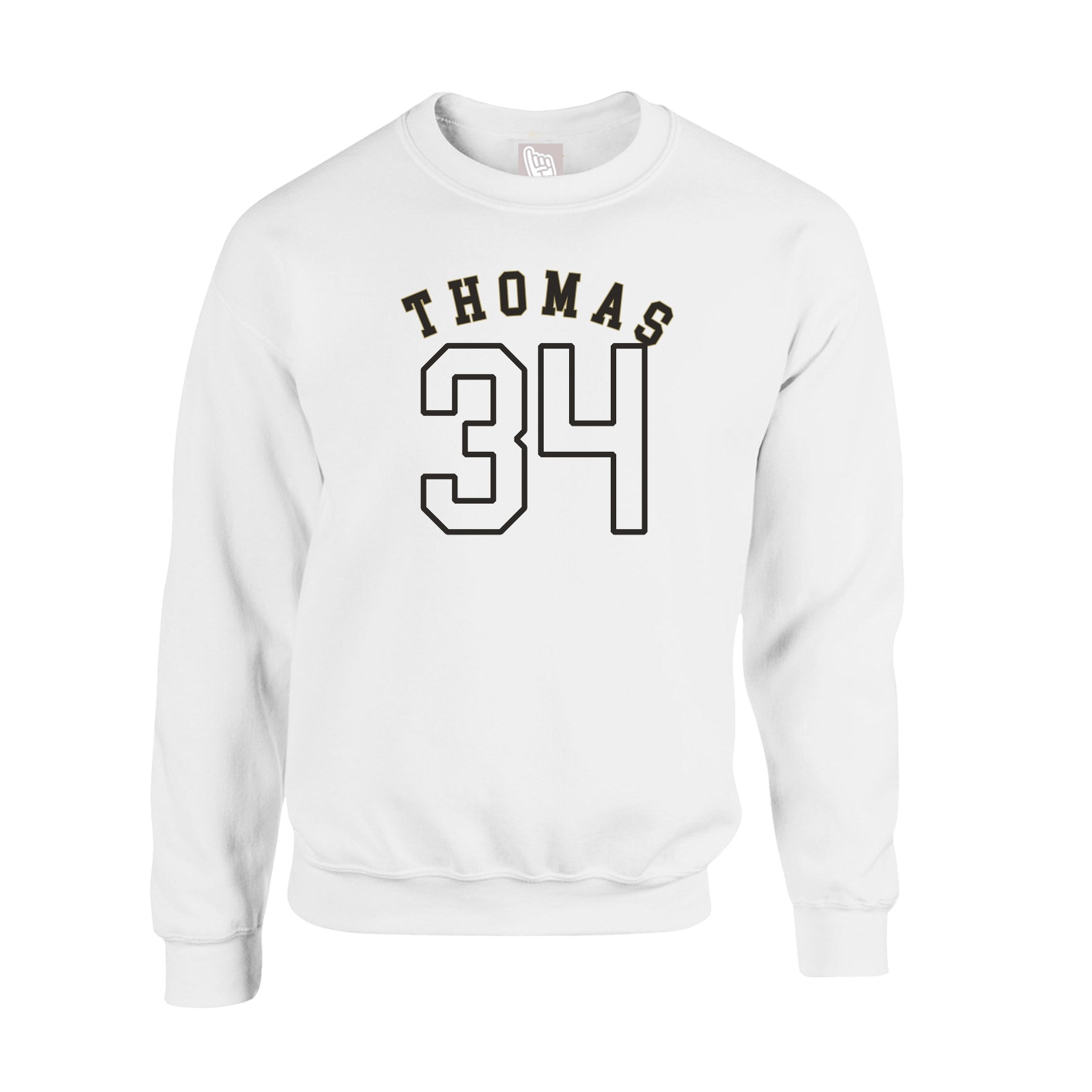 Fleece Crew — Shirsey Arch in White