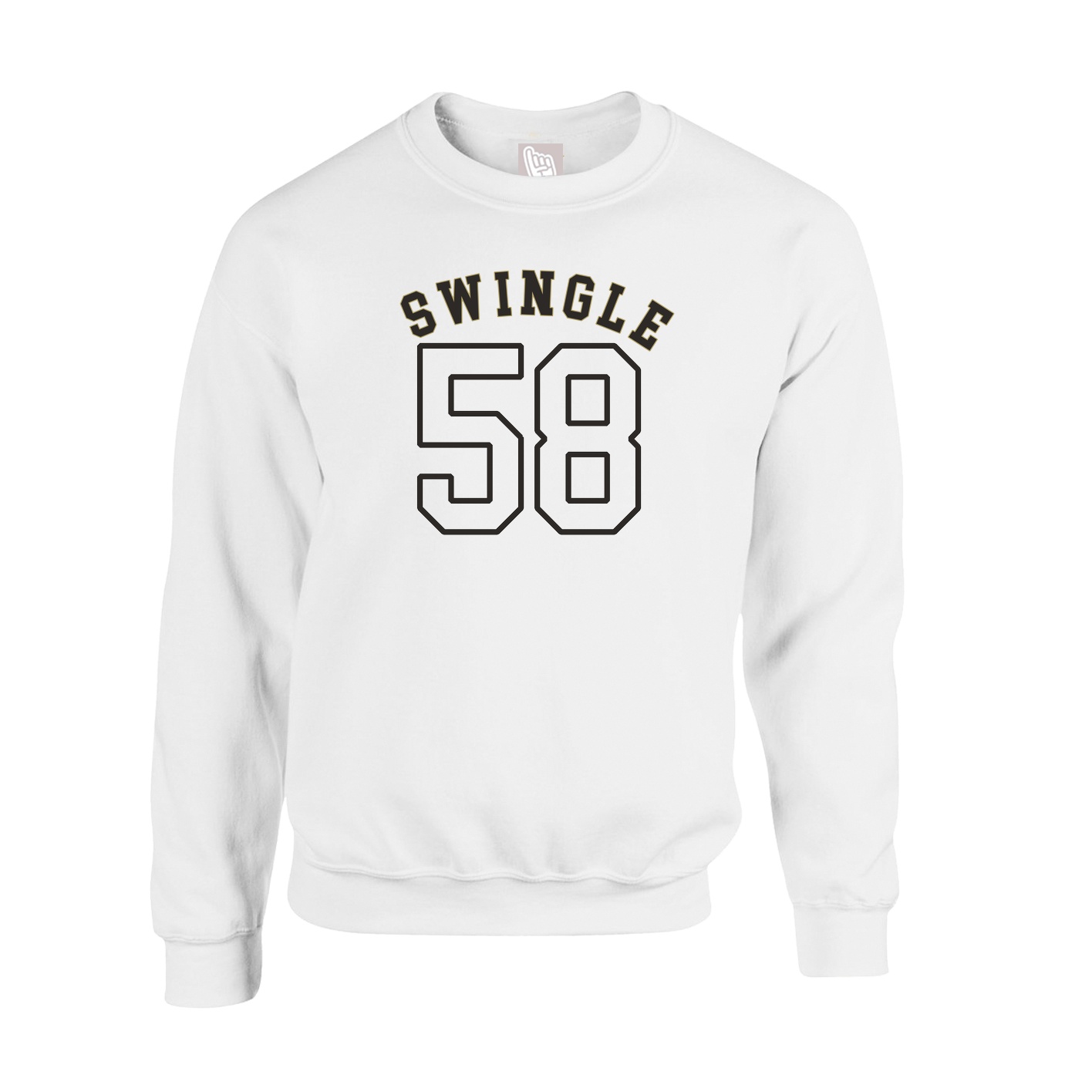 Fleece Crew — Shirsey Arch in White