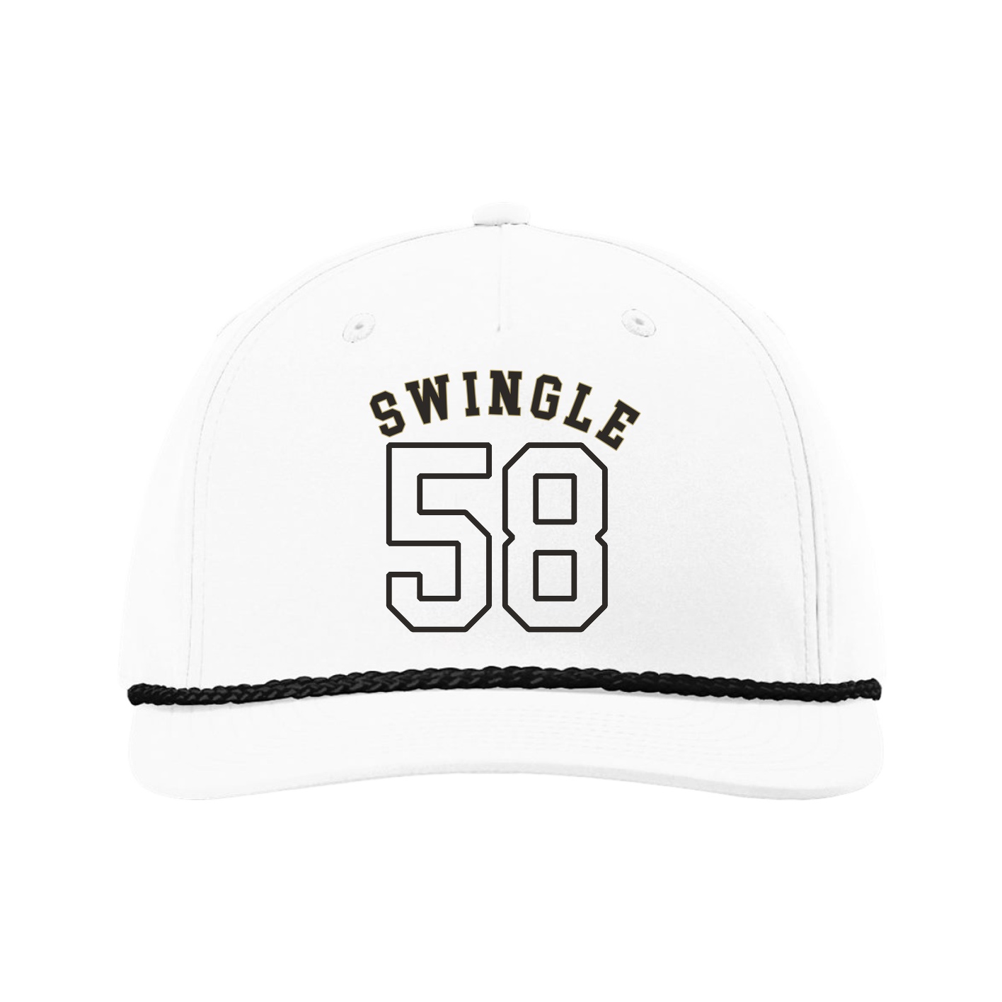 Five-Panel Classic Rope Cap — Shirsey Arch in White