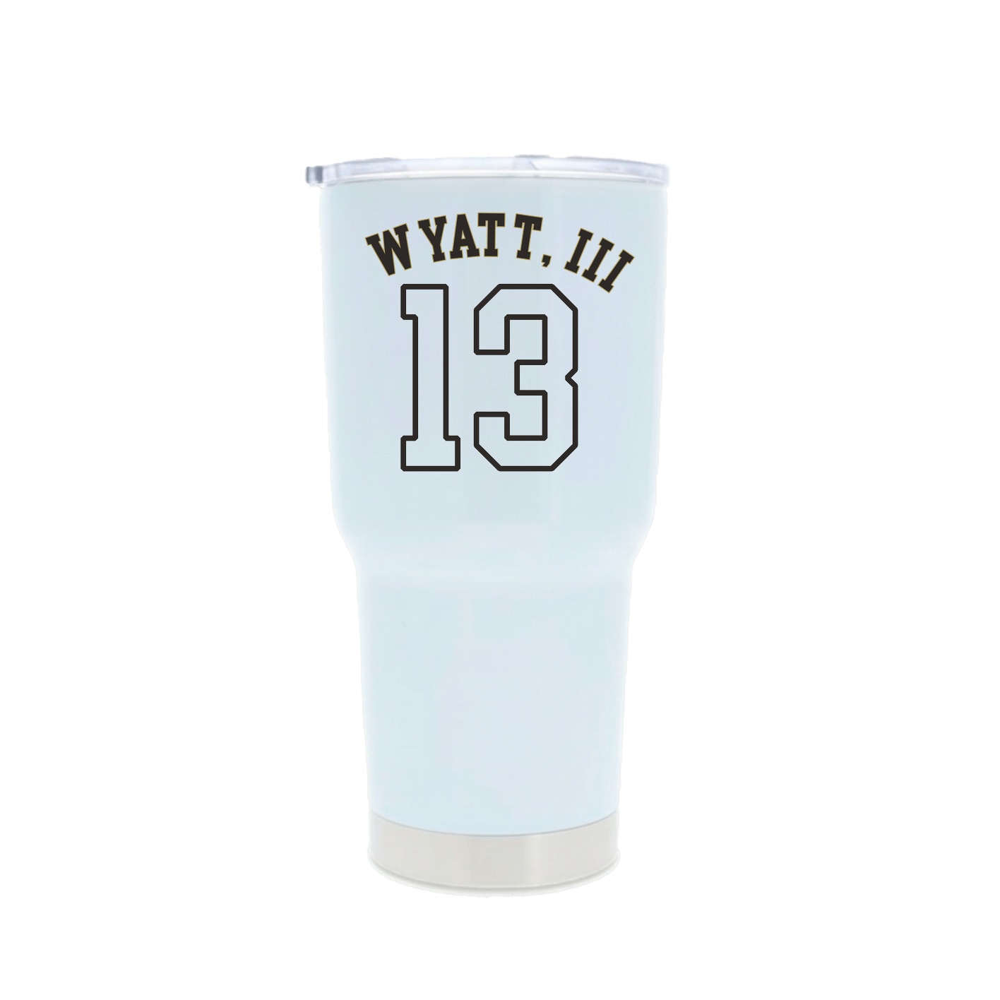 30oz Stainless Steel Tumbler — Shirsey Arch in White