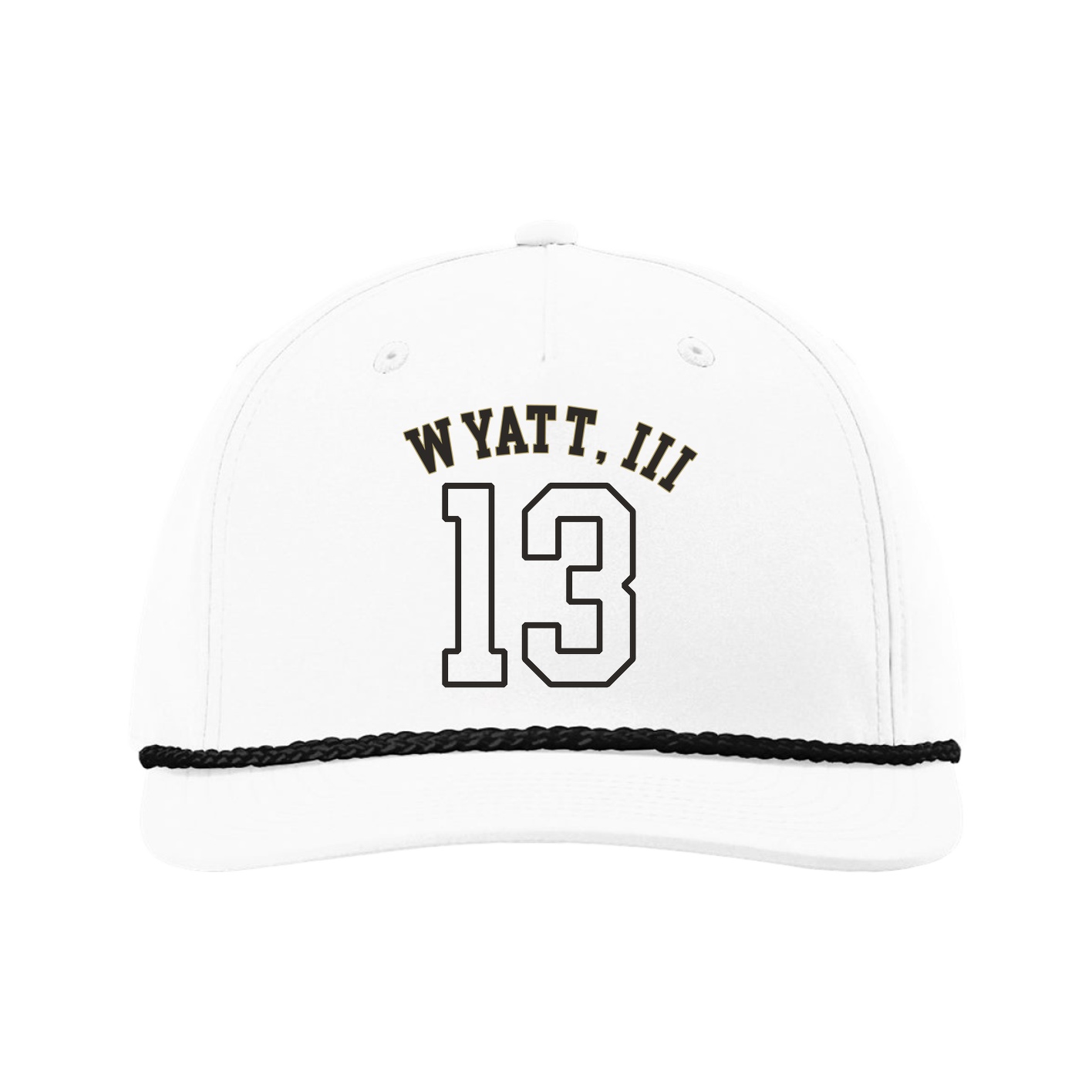 Five-Panel Classic Rope Cap — Shirsey Arch in White