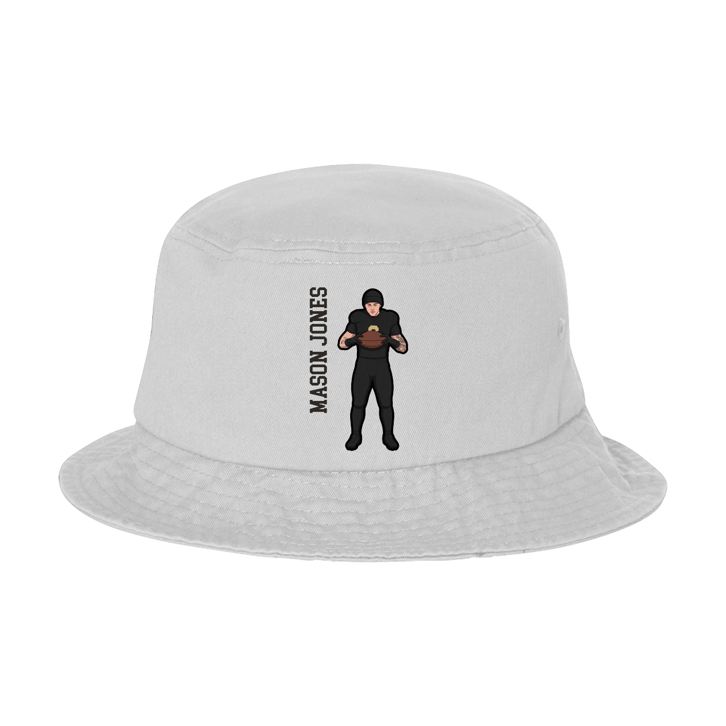 Bucket Cap — Name Vertical in White