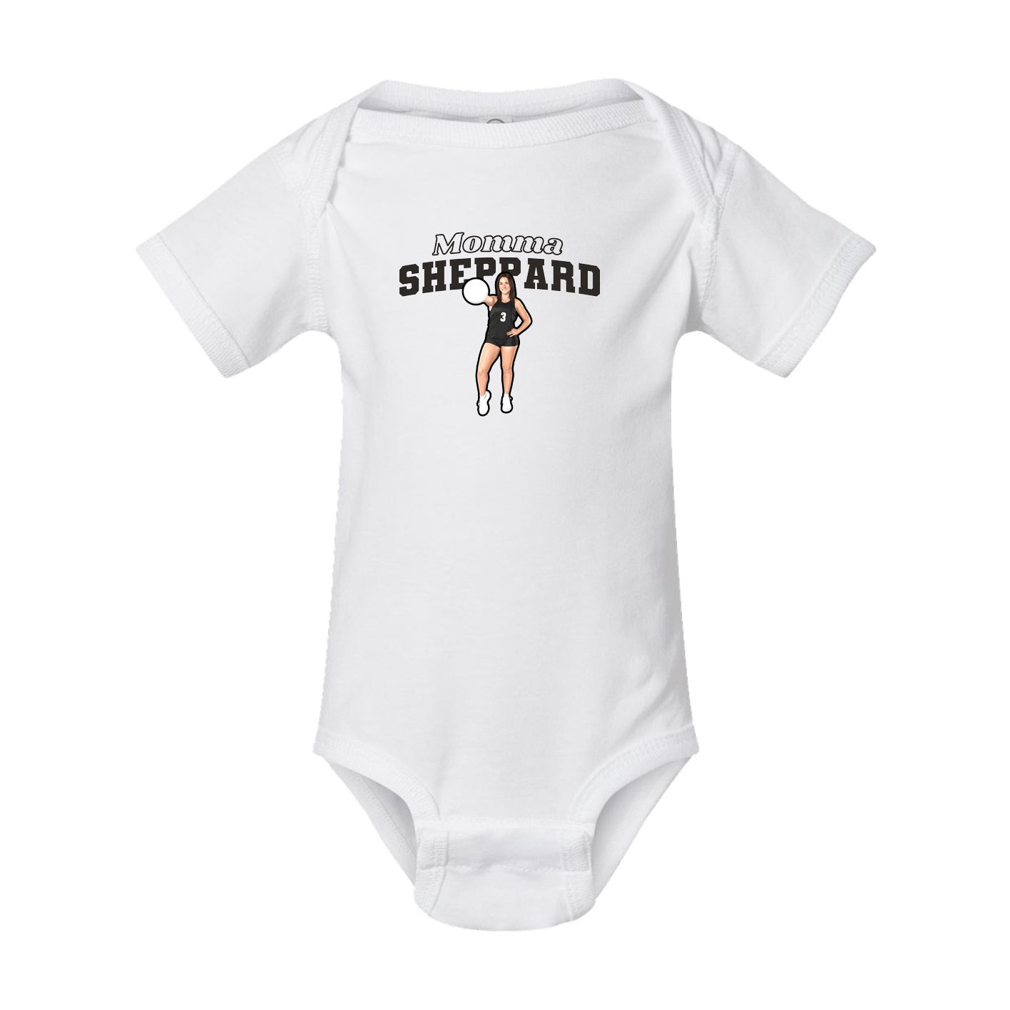 Baby Onesie — Mothers Day Block in White