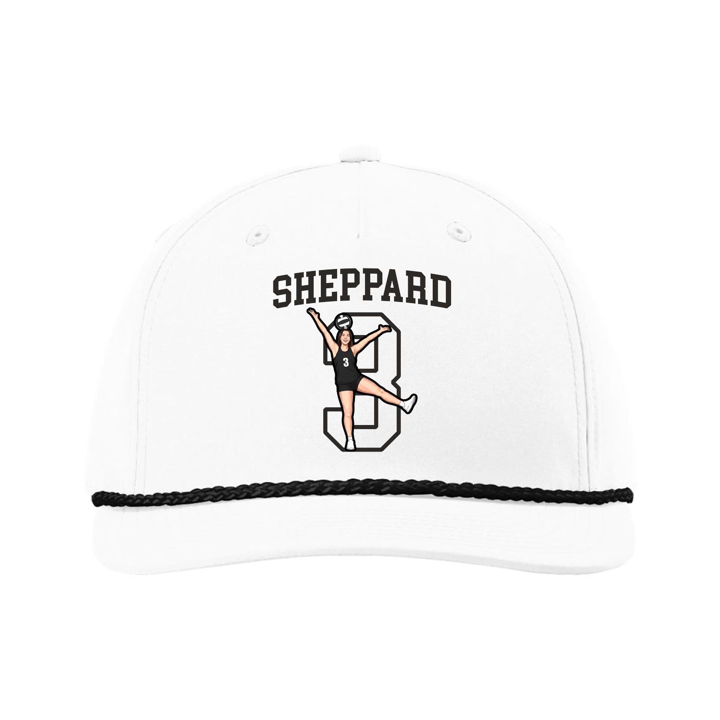 Five-Panel Classic Rope Cap — Shirsey in White