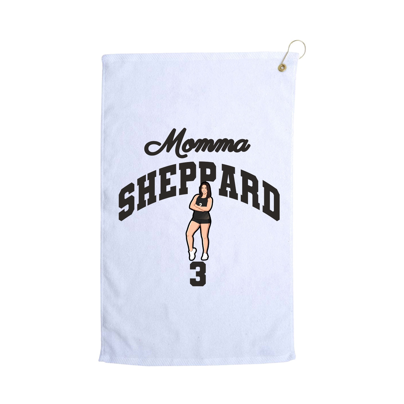 Golf Towel — Mothers Day Arch in White
