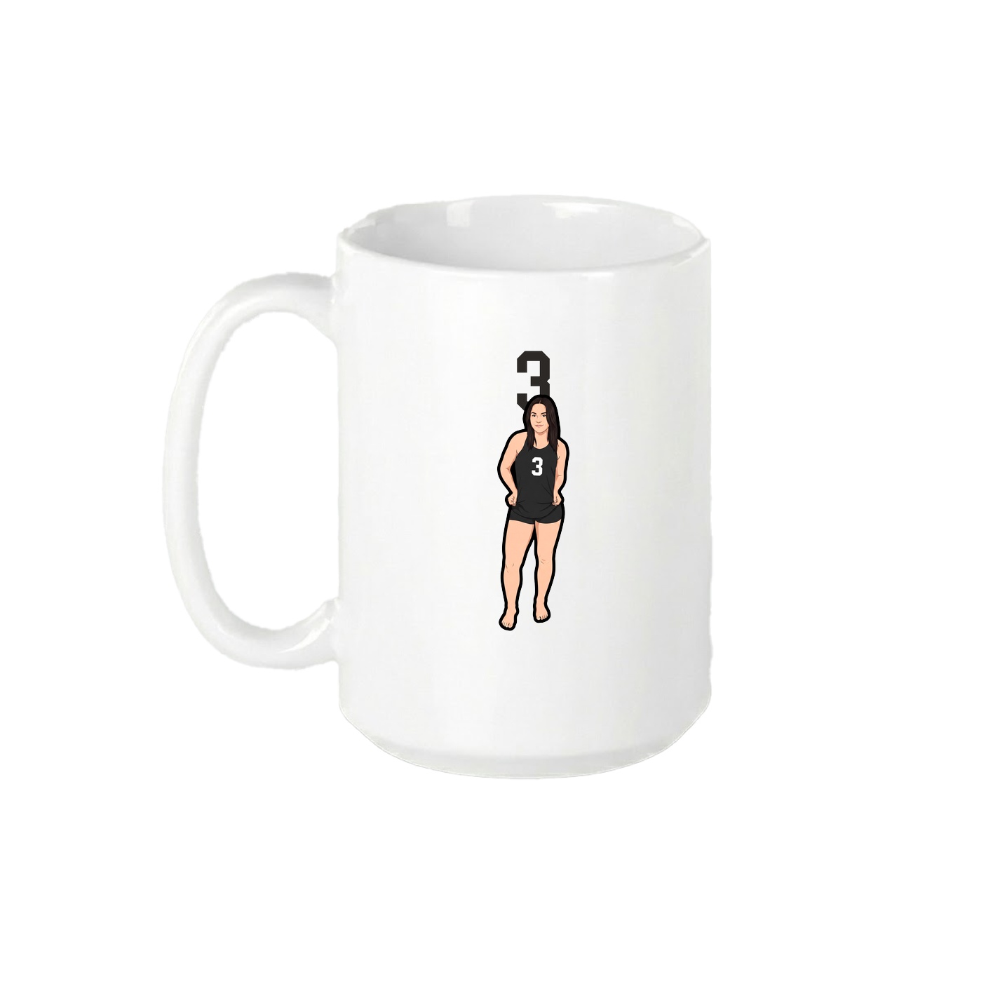 15oz Coffee Mug — Number Top in White