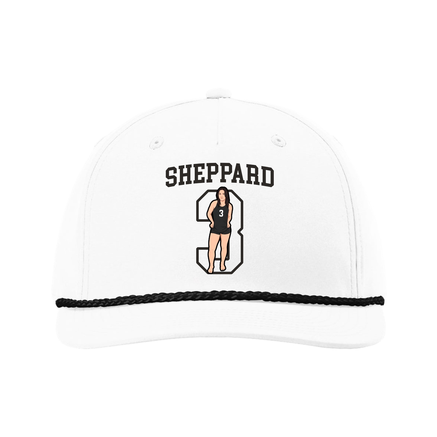 Five-Panel Classic Rope Cap — Shirsey in White