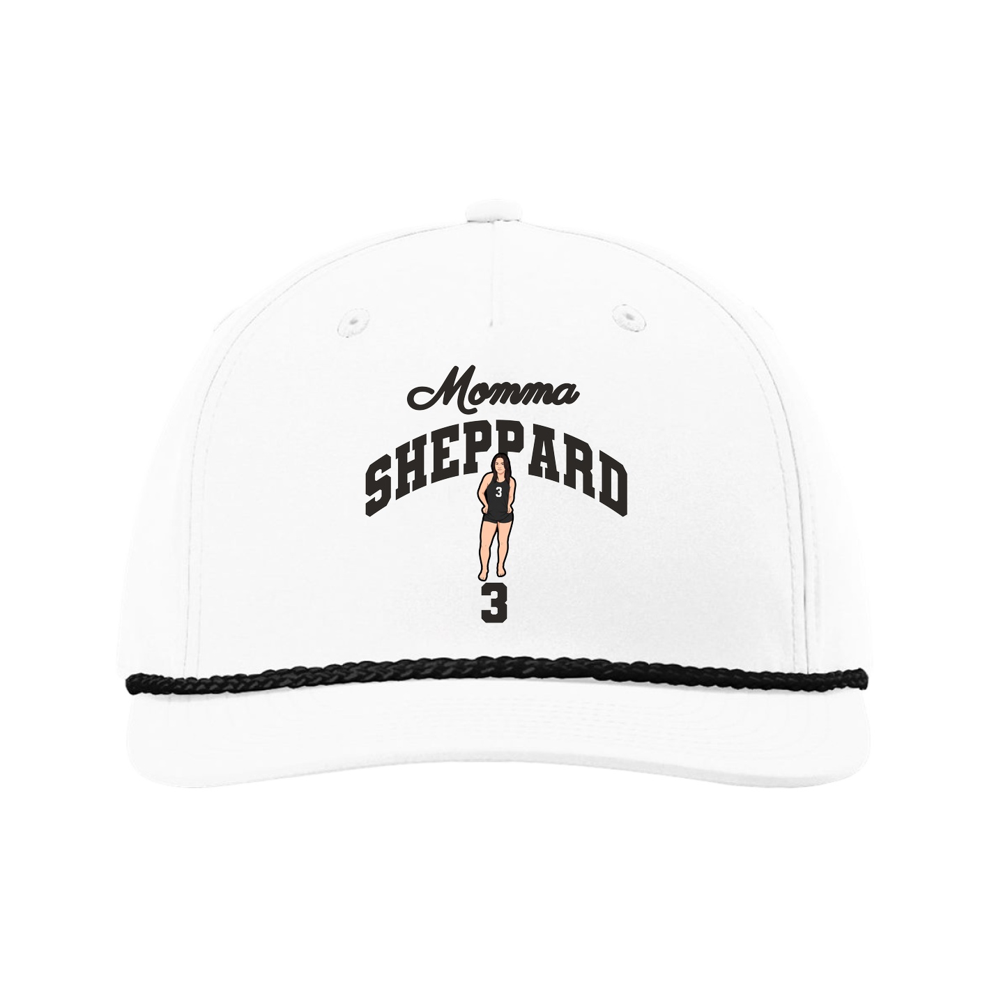 Five-Panel Classic Rope Cap — Mothers Day Arch in White